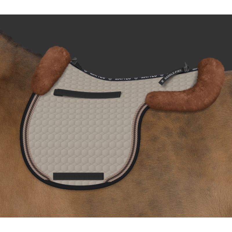 Mattes Hunter saddle pad with sheepskin back protector - design your own 